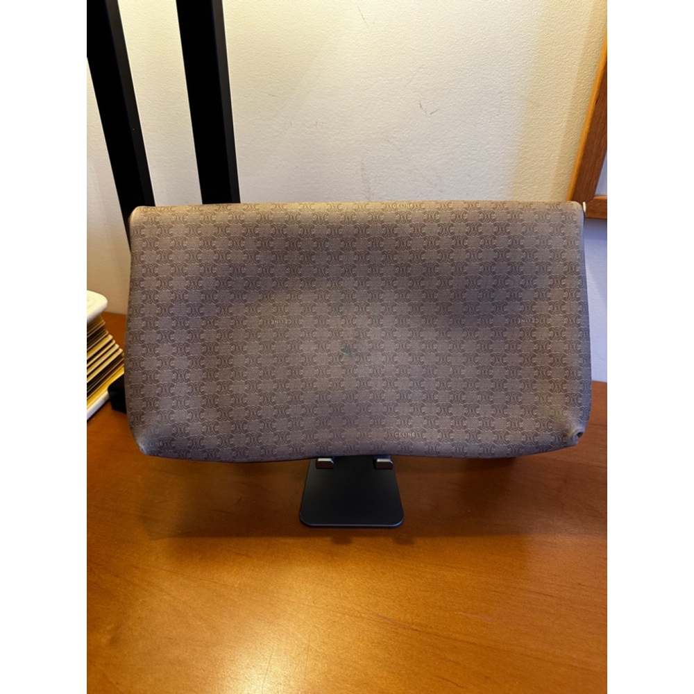 Celine Beige Brown Macadam Clutch. GUC. - Picture 12 of 16
